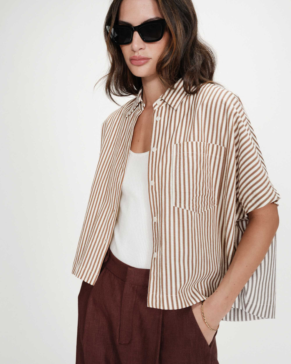 Grace&Mila - Vercia wide striped shirt-vooraanzicht