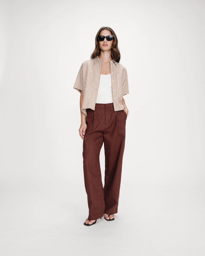 Grace&Mila - Vercia wide striped shirt-aanfoto