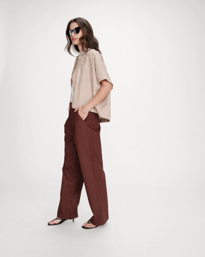 Grace&Mila - Vercia wide striped shirt-zijkant