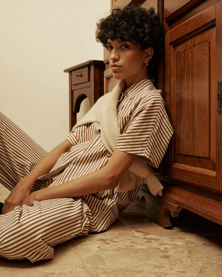 Grace&Mila - Vercia wide striped shirt-modelfoto