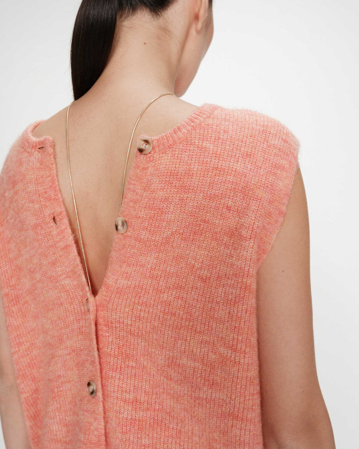Grace&Mila - Vollando sleveless cardigan-detailfoto achterzijde