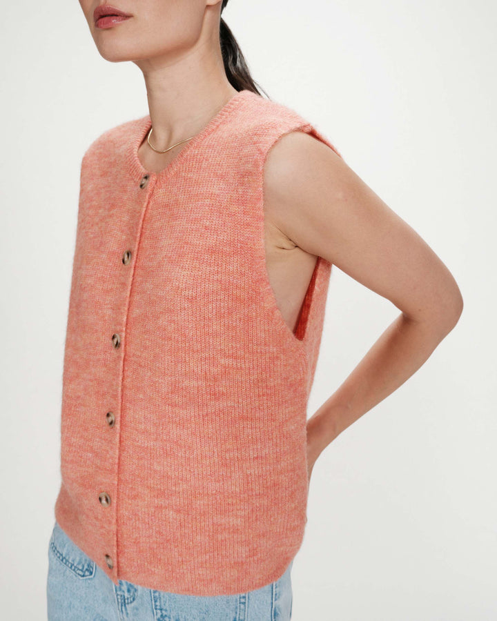 Grace&Mila - Vollando sleveless cardigan-zijaanzicht