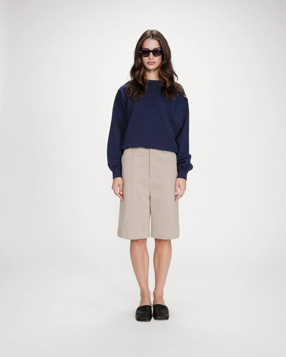 Grace&Mila - Vonan buttoned sweatshirt-aanfoto