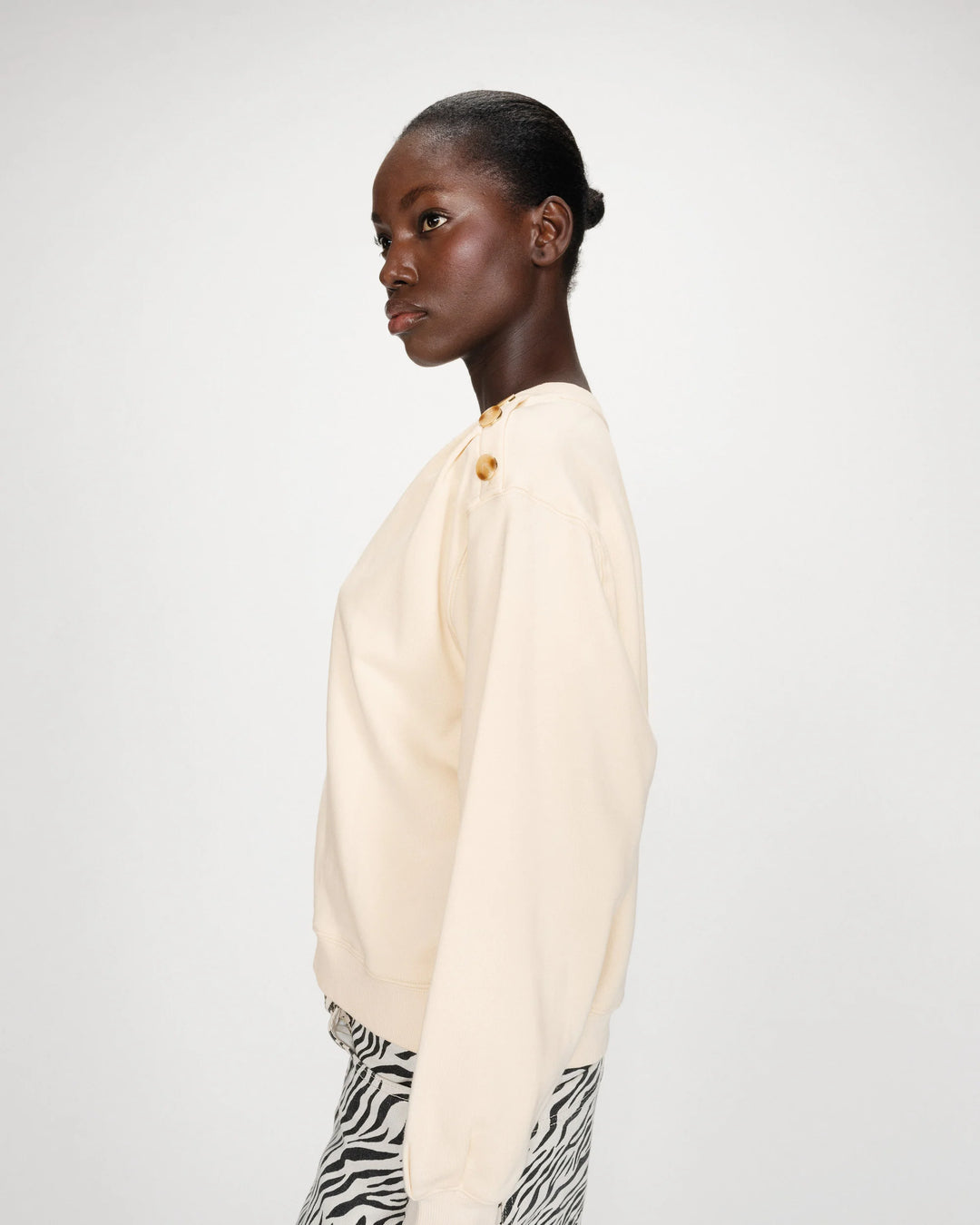 Grace&Mila - Vonan buttoned sweatshirt-zijaanzicht