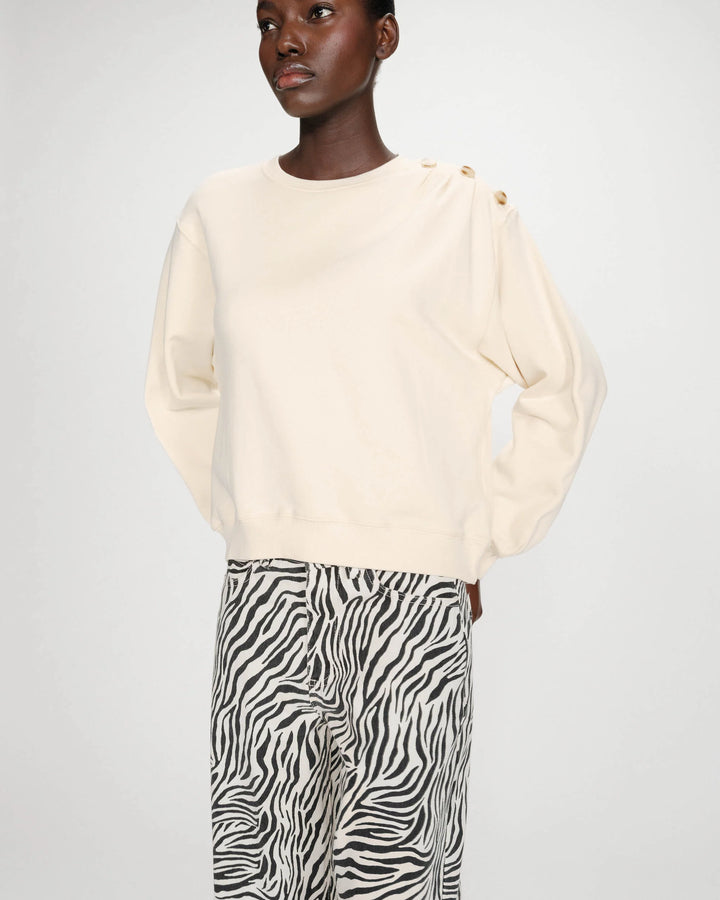 Grace&Mila - Vonan buttoned sweatshirt-vooraanzicht
