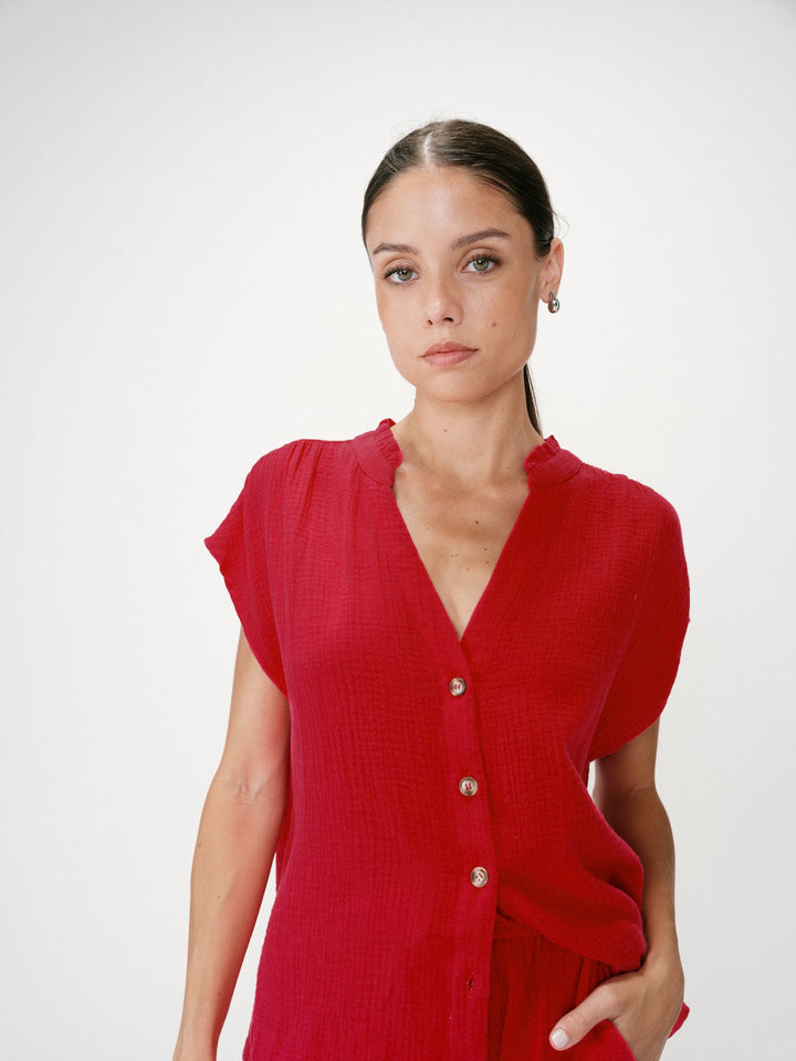 Grace&Mila - Wesra Blouse-detailfoto hals