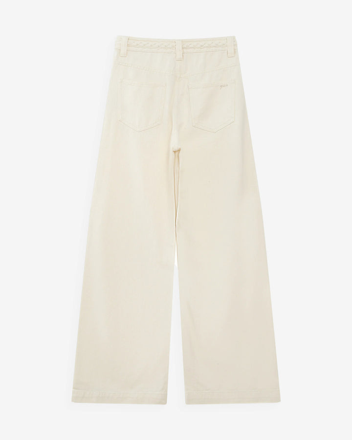 Grace&Mila - Wide-leg jeans ecru Jaden-packshot achter