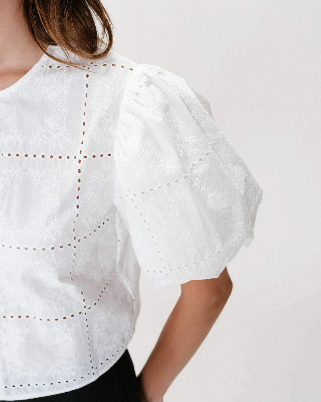 Grace&Mila - balloon-sleeve blouse WYLETTE-detailfoto mouw