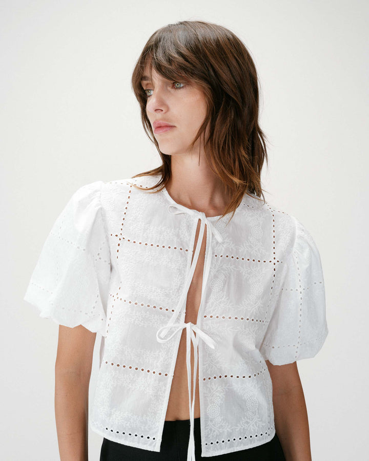 Grace&Mila - balloon-sleeve blouse WYLETTE-vooraanzicht