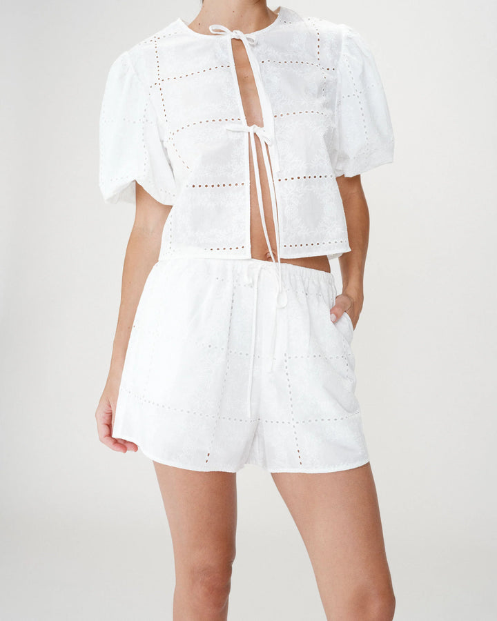 Grace&Mila - cream shorts WYLER-vooraanzicht