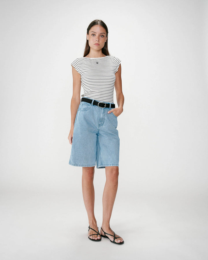 Grace&Mila - denim bermuda WILL-aanfoto