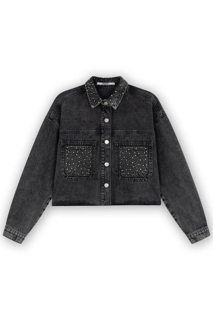 Homage - Cropped Oversized Jacket With Strass-packshot