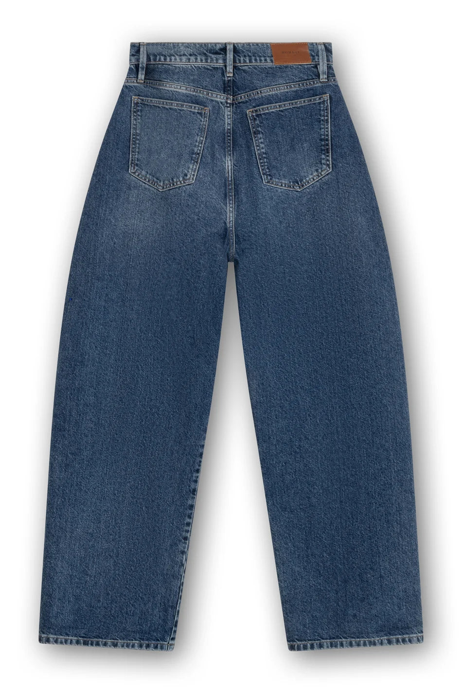 Homage - Dean Curved Baggy Jeans With Slanted Fly-achteraanzicht
