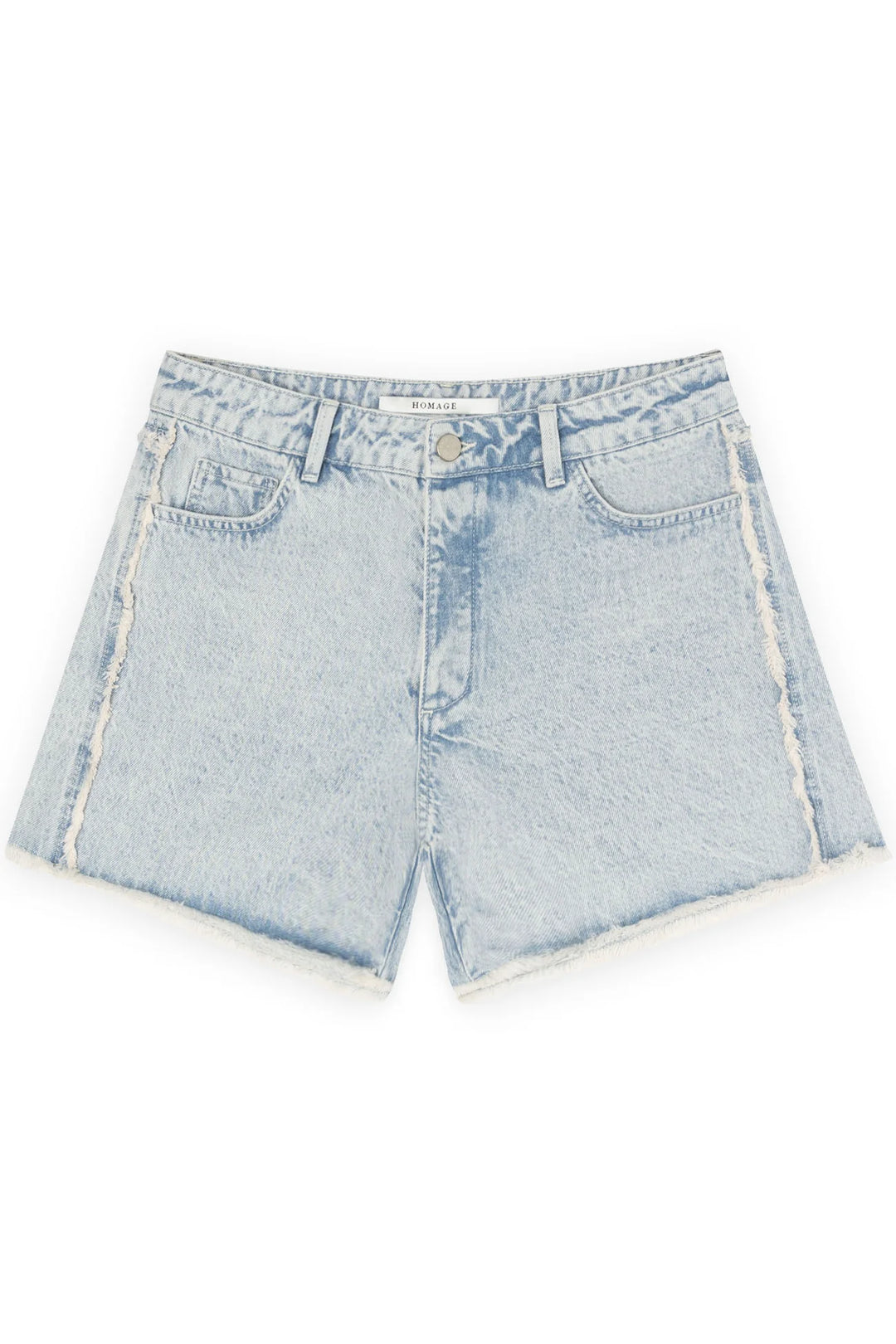 Homage - Denim Short With Fringes-packshot