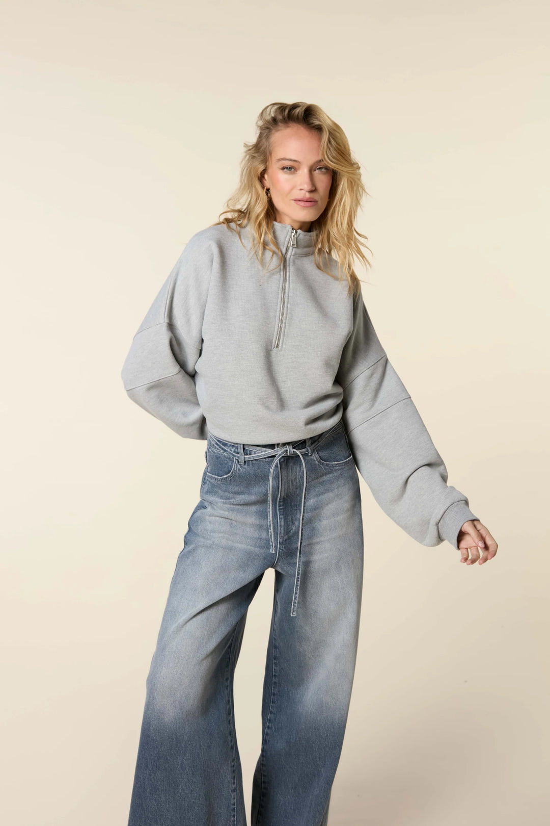 Homage - High Neck Sweater With Zipper-vooraanzicht