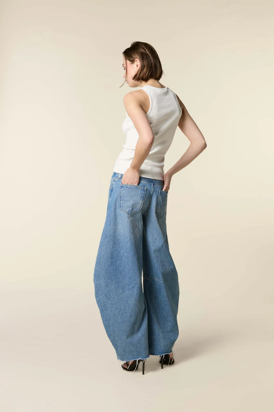 Homage - Jimi Mid Waist Barrel Jeans-achteraanzicht