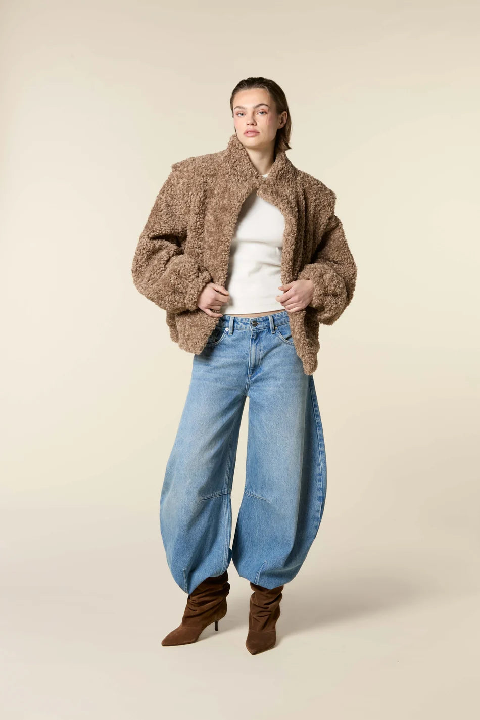 Homage - Jimi Mid Waist Barrel Jeans-vooraanzicht