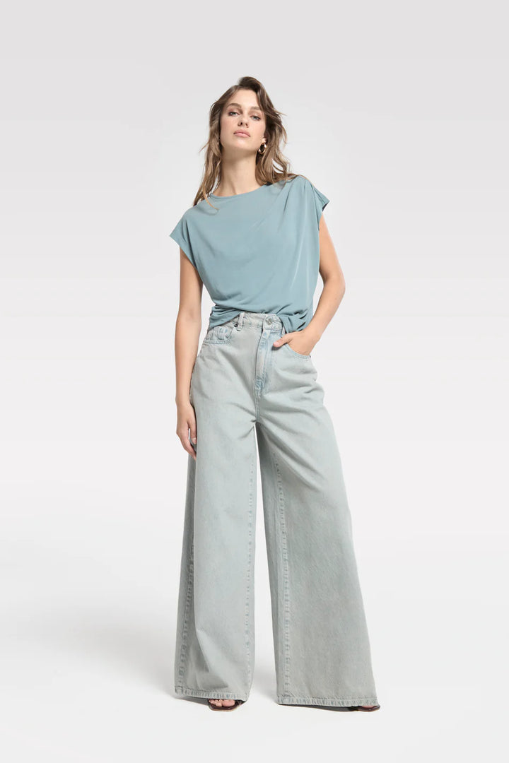 Homage - Overdyed Wide Leg Jeans-vooraanzicht