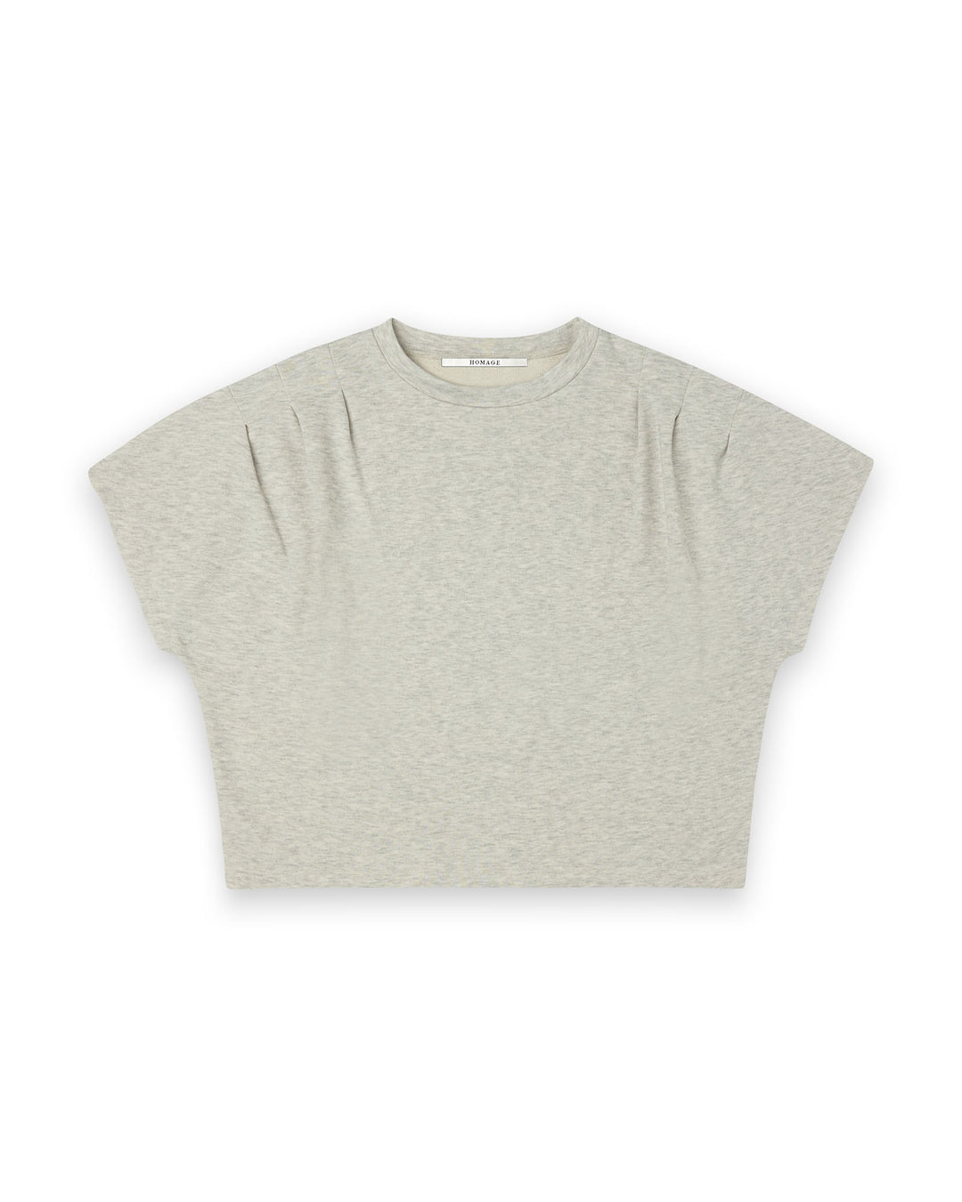 Homage - Short Sleeve Sweater With Shoulder Pleats-packshot