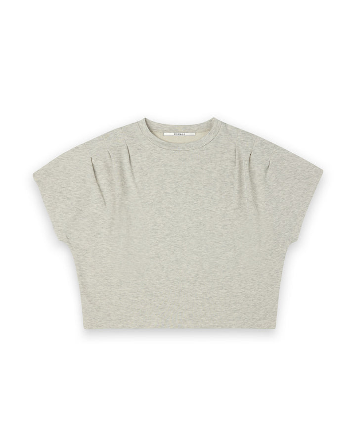 Homage - Short Sleeve Sweater With Shoulder Pleats-packshot