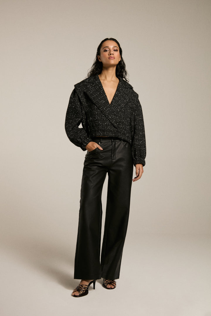 Homage - Vegan Leather Straight Jeans-vooraanzicht