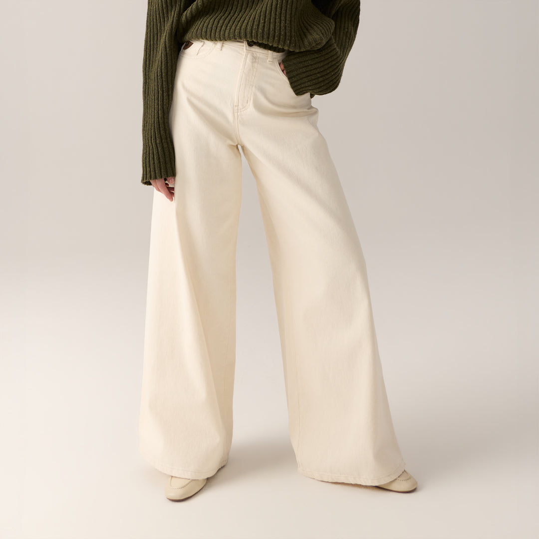Lois - Marlene Rinse Ecru Wool-voorzijde