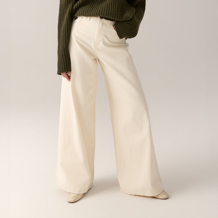 Lois - Marlene Rinse Ecru Wool-voorzijde