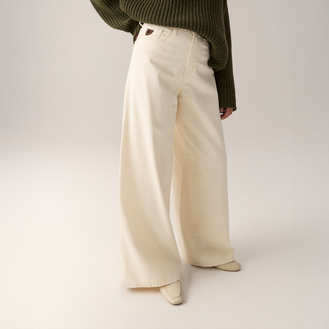 Lois - Marlene Rinse Ecru Wool-zijaanzicht