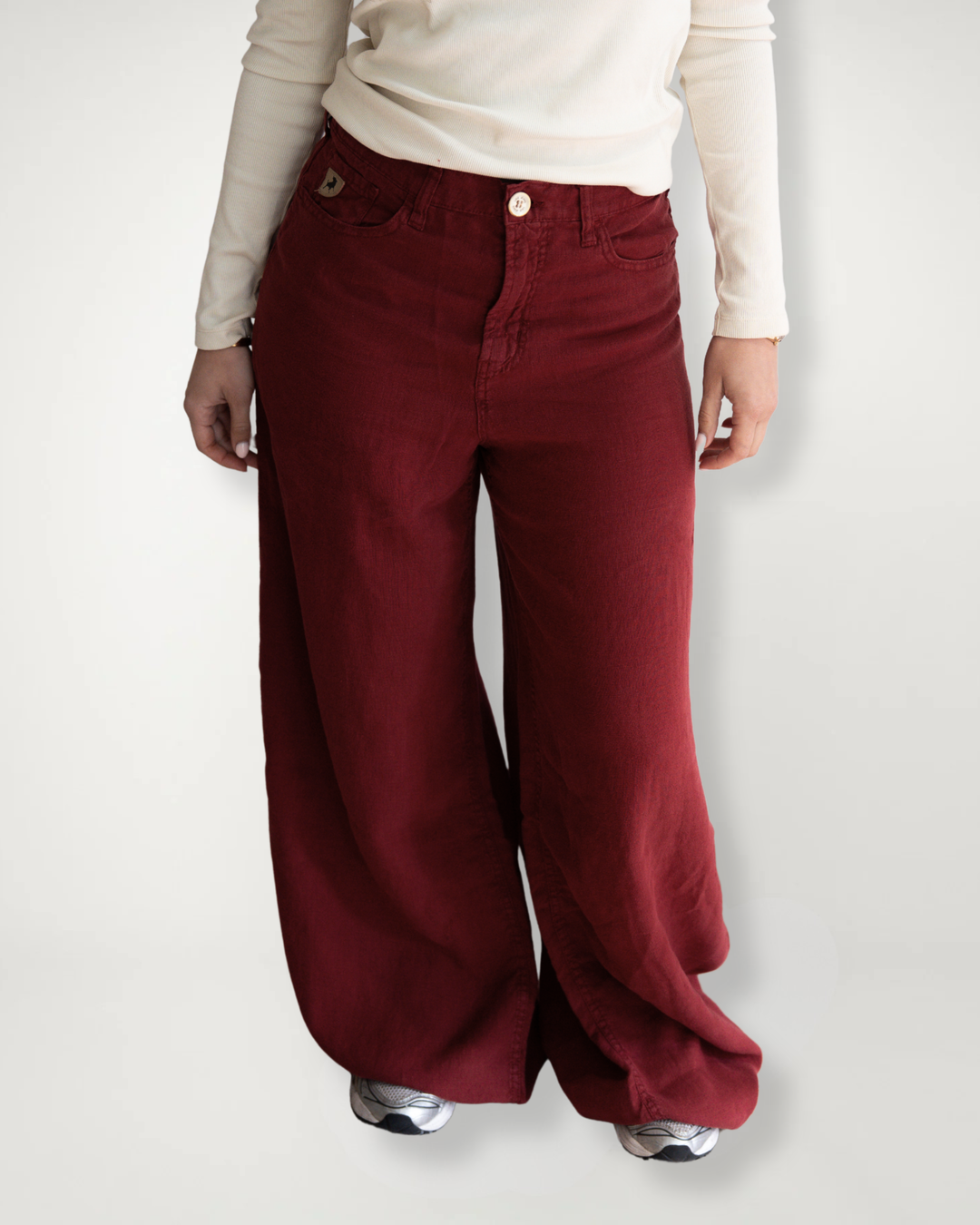 Lois - Marlene linnen deep claret-packshot