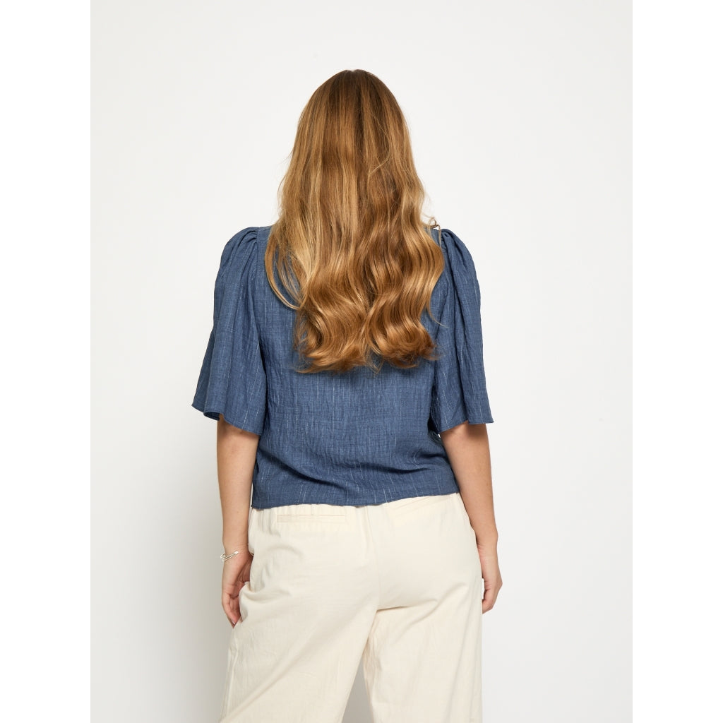 Peppercorn - Gaby Pinstripe Blouse-achteraanzicht