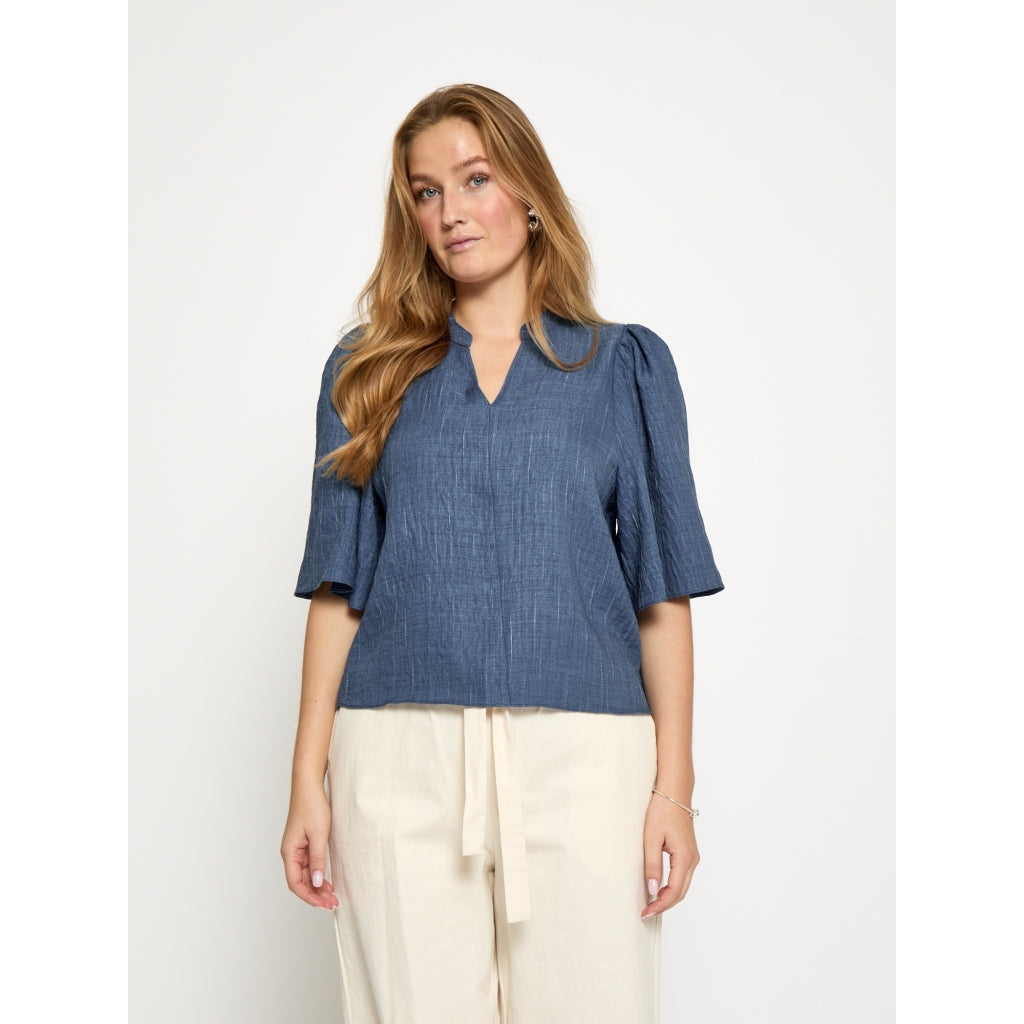 Peppercorn - Gaby Pinstripe Blouse-vooraanzicht