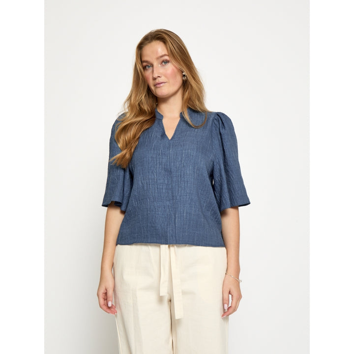 Peppercorn - Gaby Pinstripe Blouse-vooraanzicht