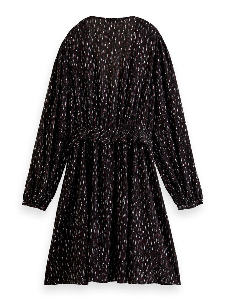 Scotch&Soda - Long-sleeved printed mini dress-packshot achter