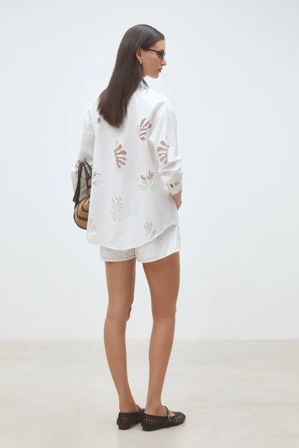 Suncoo - Bosco Embroidered poplin shorts-achteraanzicht