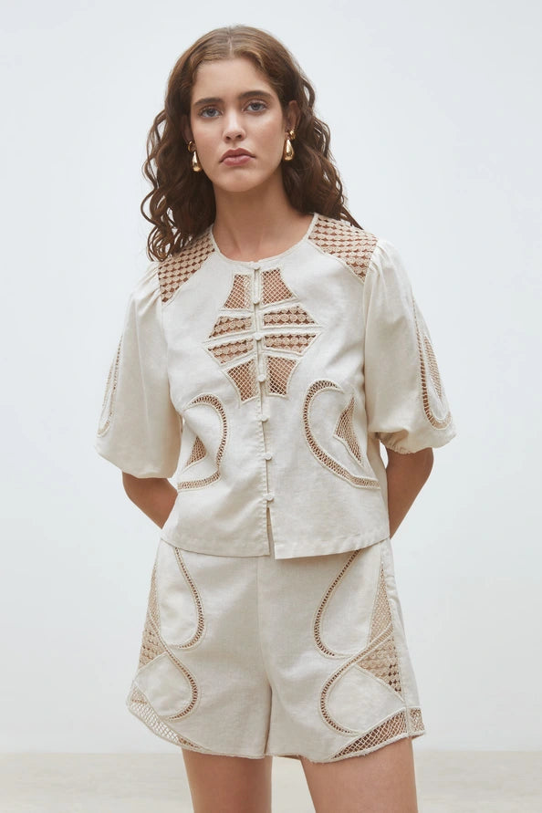 Suncoo - Brest embroideries Shorts -vooraanzicht