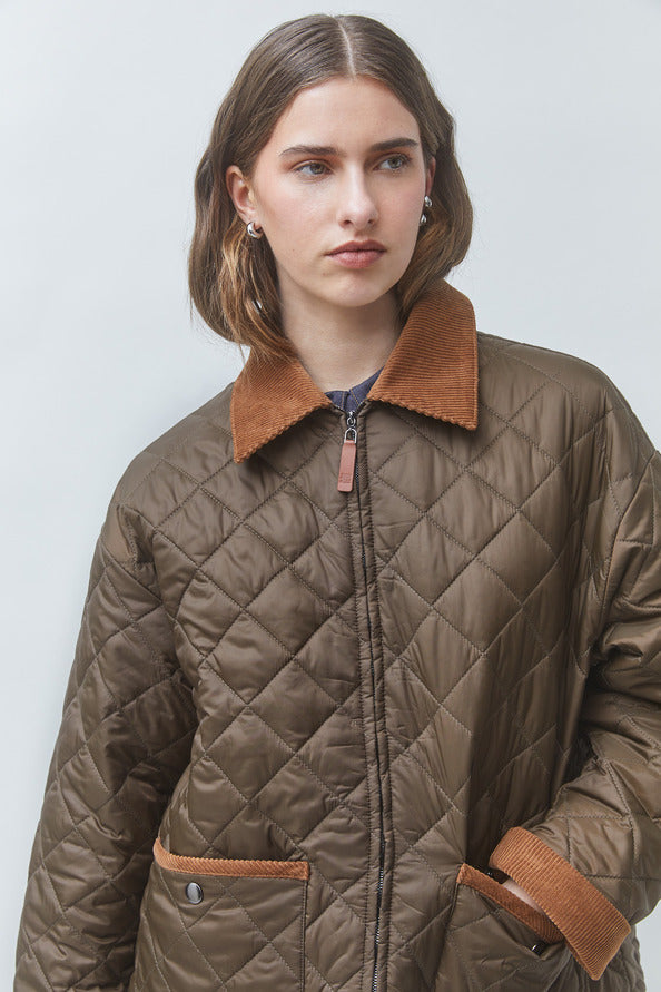 Suncoo - DEBUT Two-tone quilted jacket-voorzicht