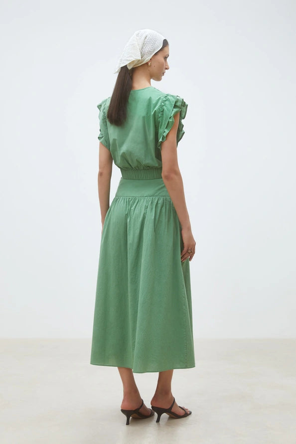 Suncoo - Freya Poplin midi skirt-achteraanzicht