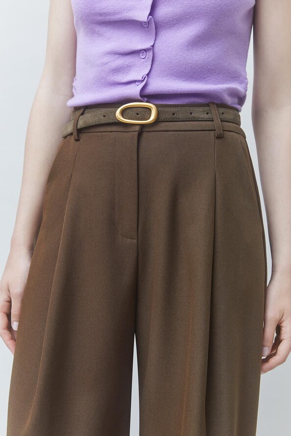 Suncoo - JOKER wide-leg pleated pants-voorzijde