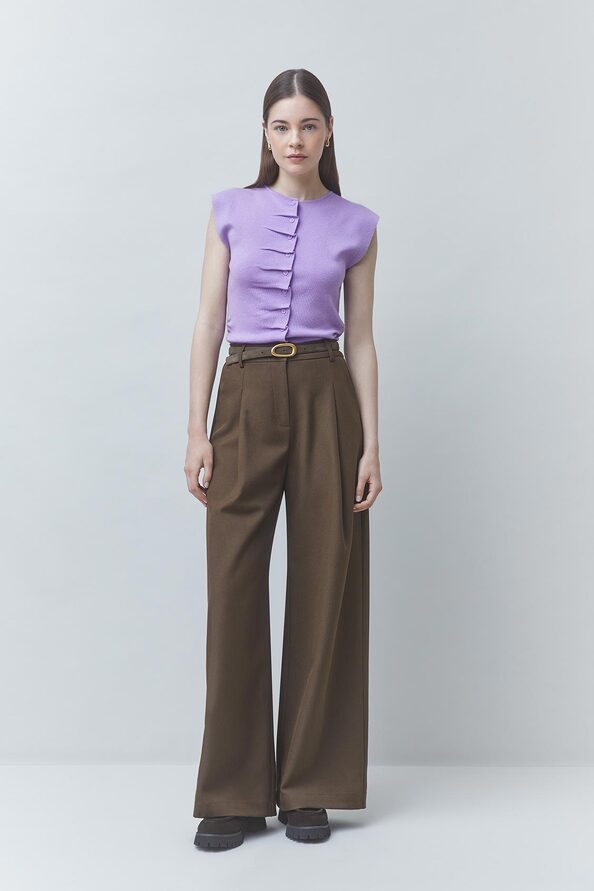 Suncoo - JOKER wide-leg pleated pants-vooraanzicht