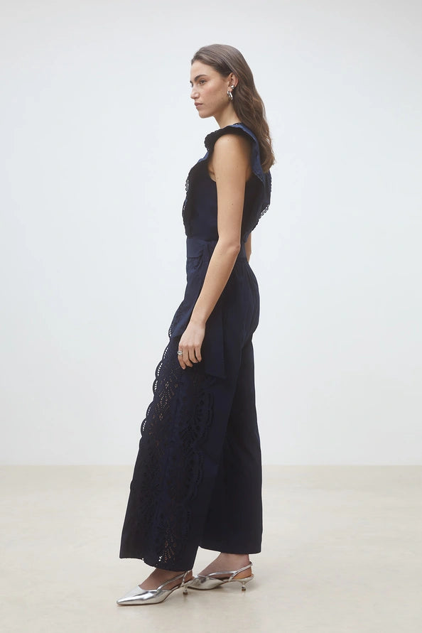 Suncoo - Jules embroidered pants-zijaanzicht