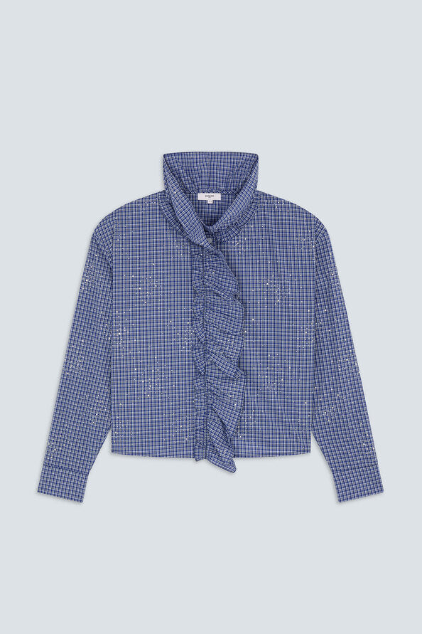 Suncoo - LYES checked shirt with rhinestones-packshot