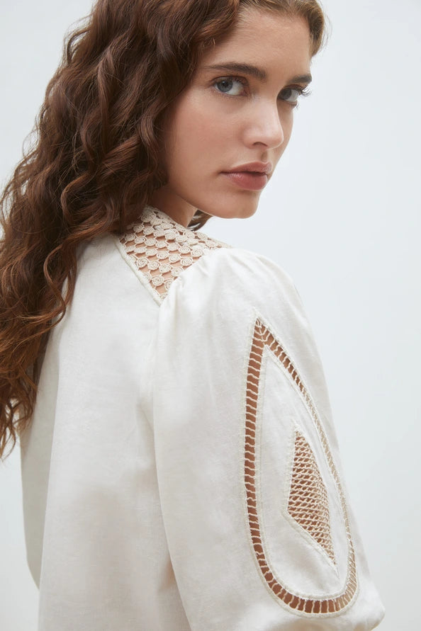 Suncoo -  Lindsay embroideries Blouse-zijaanzicht
