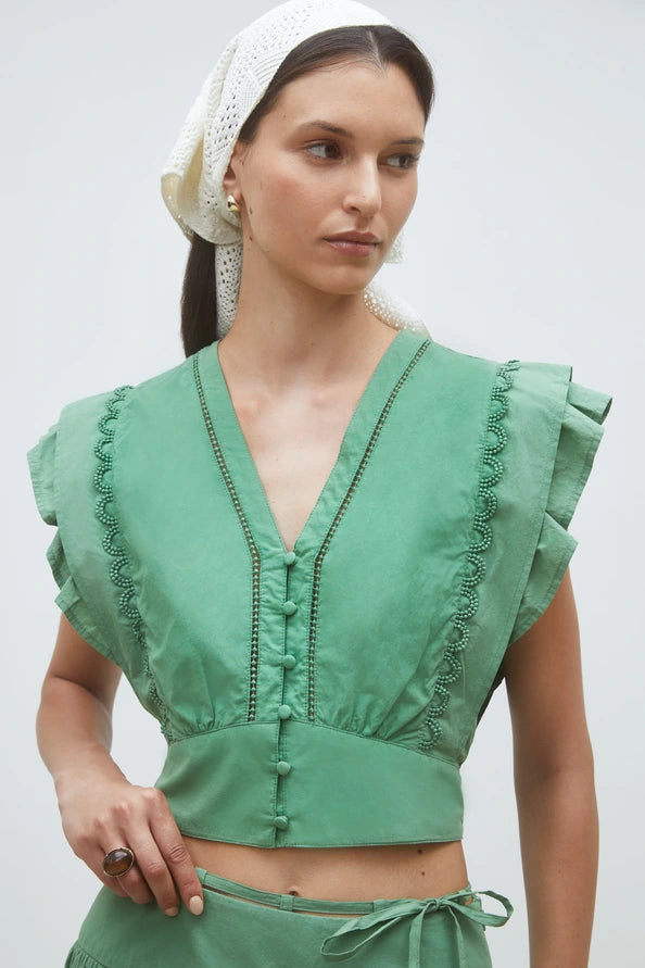 Suncoo - Lio Short poplin top-voorzijde