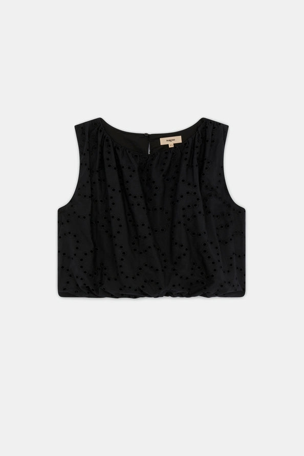 Suncoo -  Lisa Embroidered crop top-packshot
