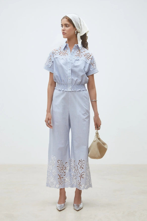 Suncoo - Lolita embroidered blouse-vooraanzicht