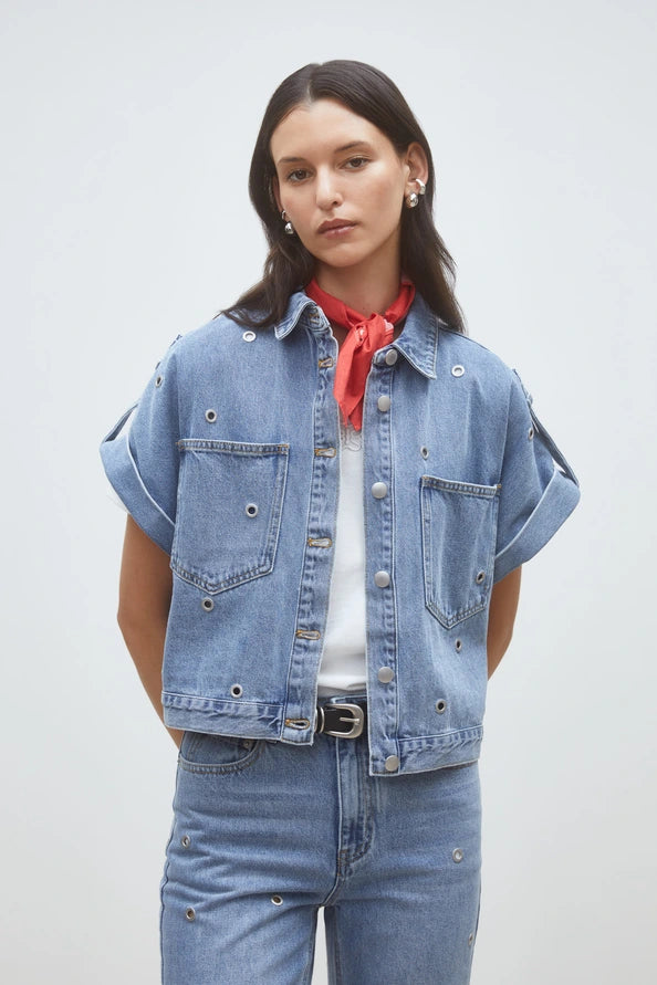 Suncoo - Lord Denim Blouse-voorzijde