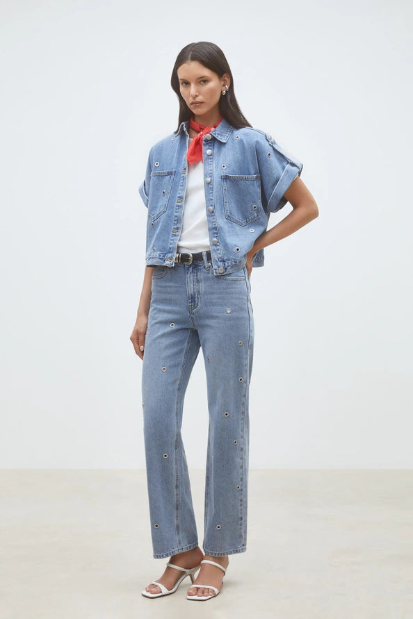 Suncoo - Lord Denim Blouse -vooraanzicht