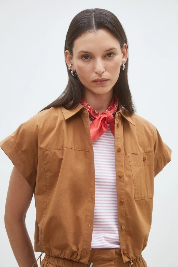 Suncoo - Lorena Short button-down blouse-voorzijde
