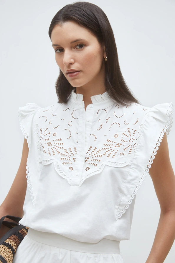 Suncoo - Louna Embroidered Blouse-voorzijde