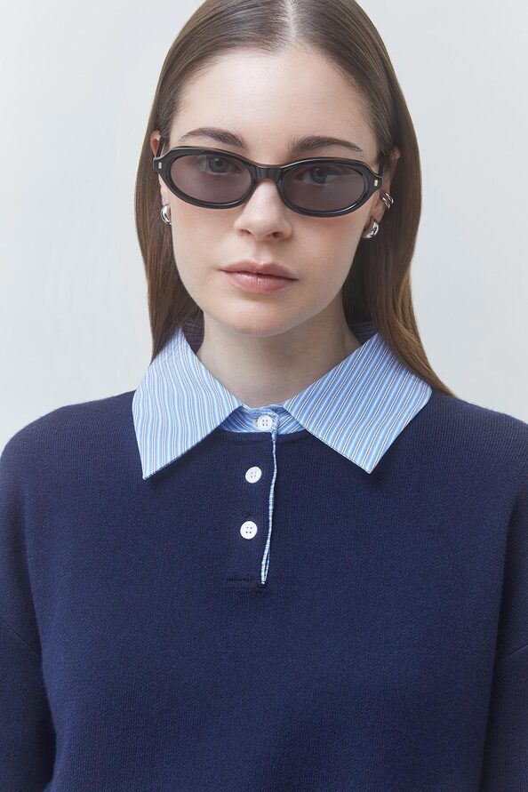 Suncoo - PAULIN Two-tone polo jumper-voorzijde